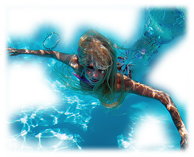 Picture of a mermaid swimming toward viewing in memphispixnews.com
