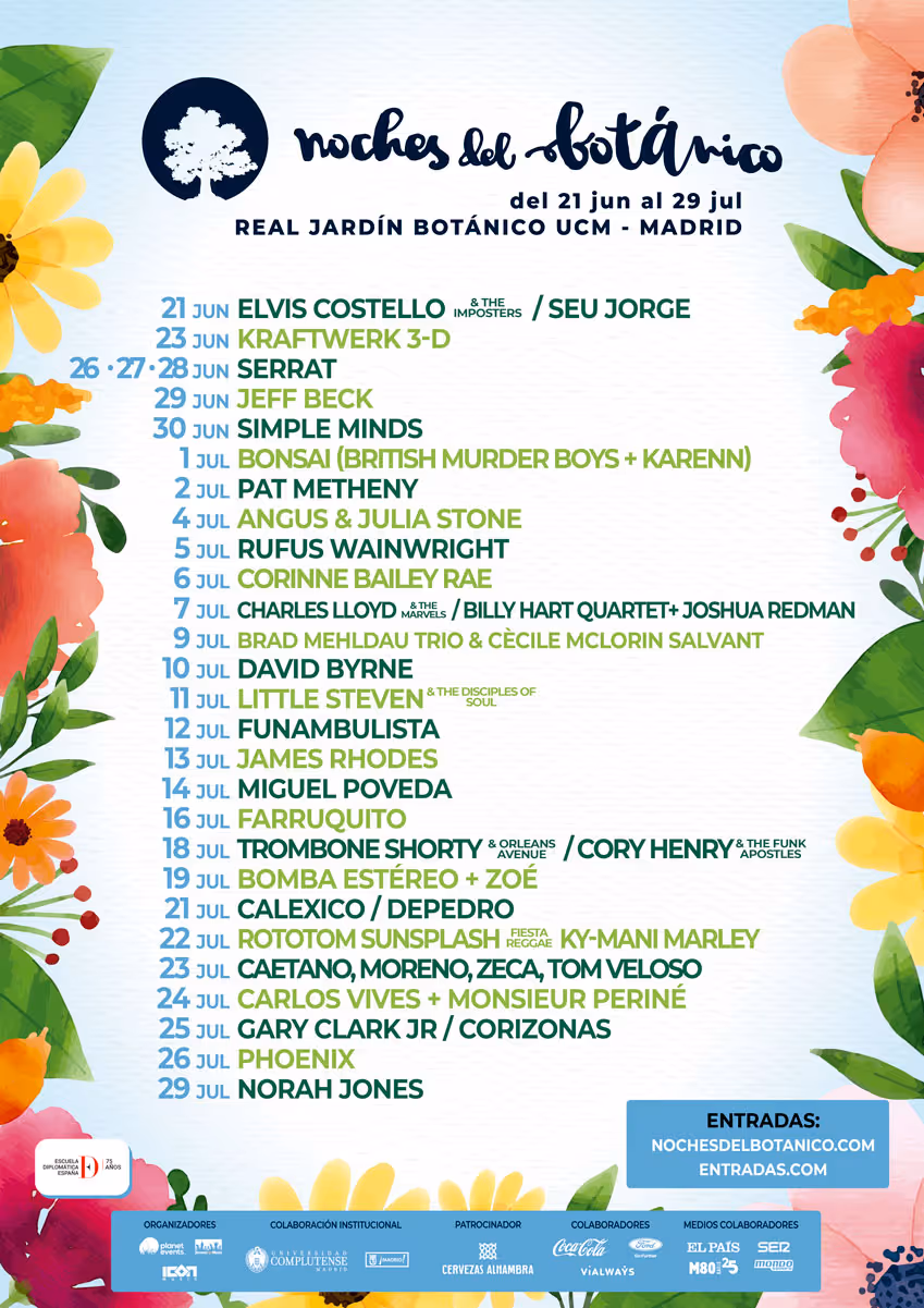 Cartel Noches de Botánico 2018