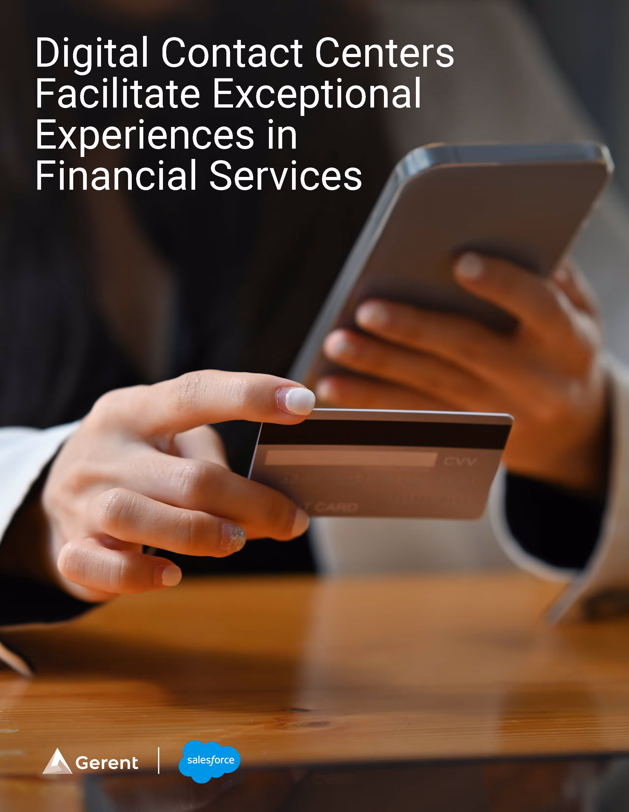 person holding a bank card in one hand and a cellphone in the other hand