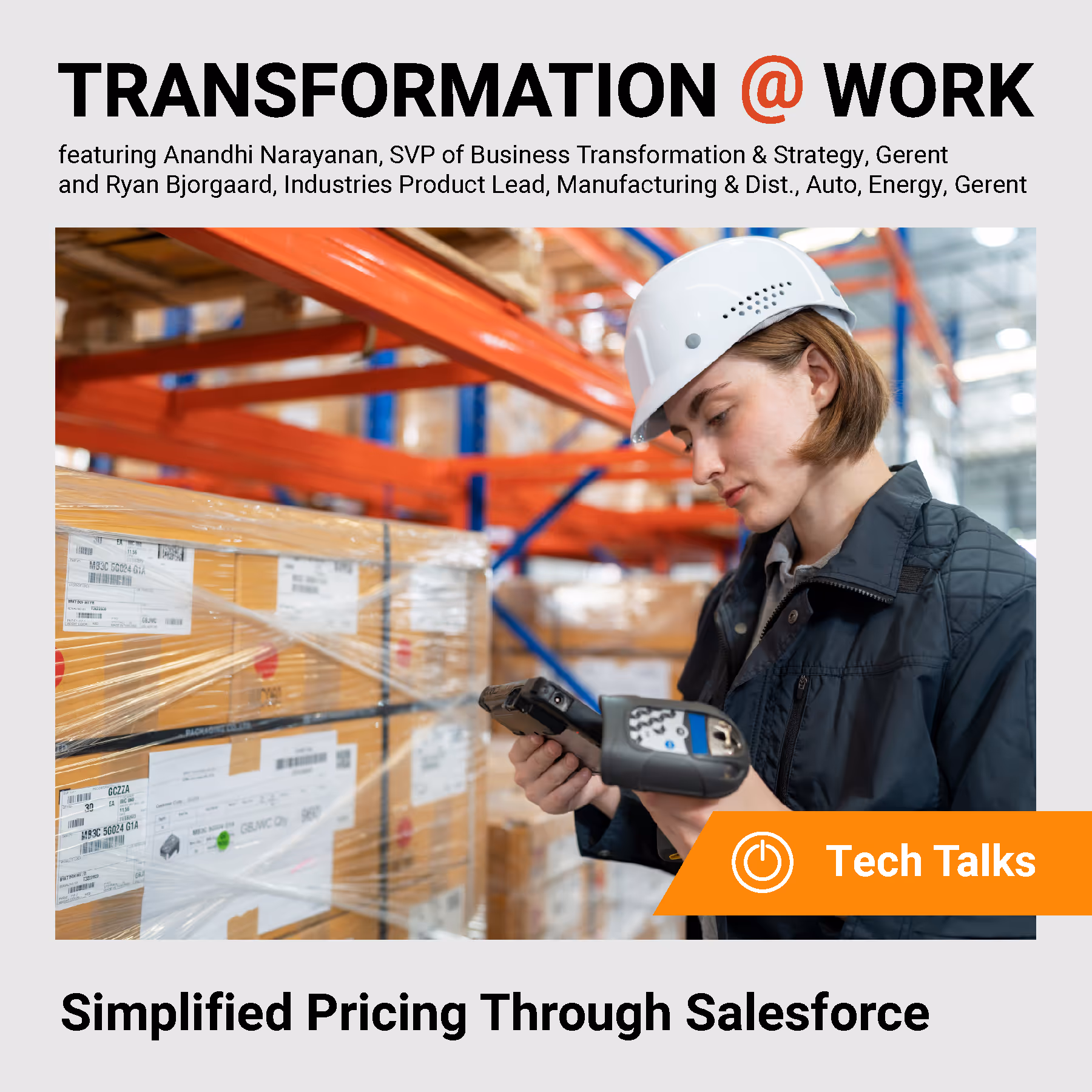 Warehouse employee scanning products