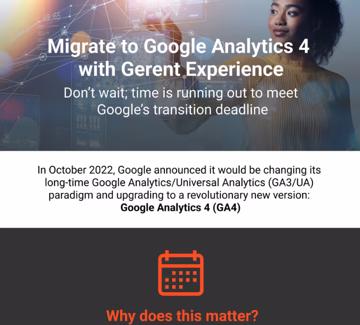 Migrate to Google Analytics 4 with Gerent Experience