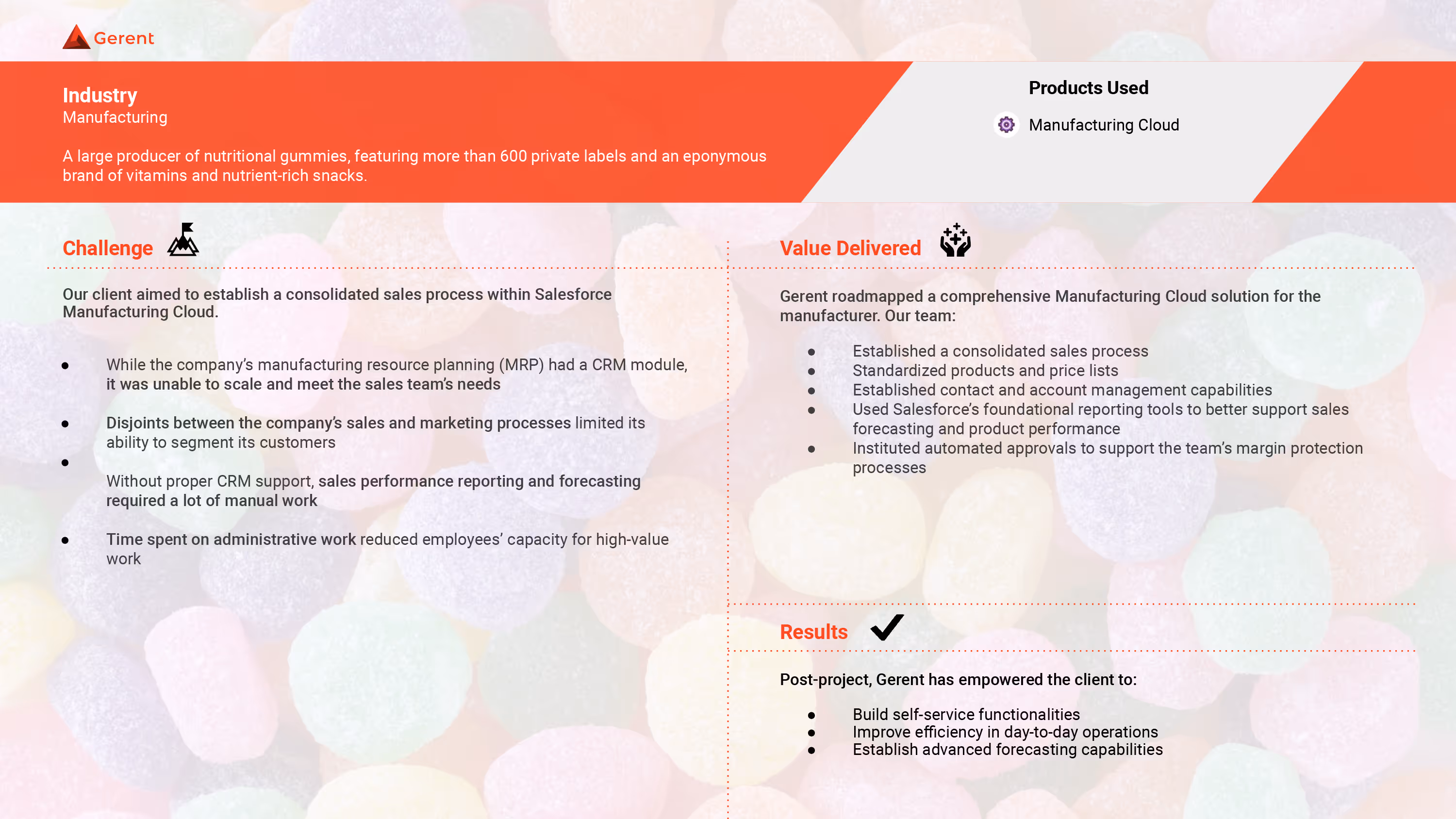 Manufacturer - Manufacturing cover