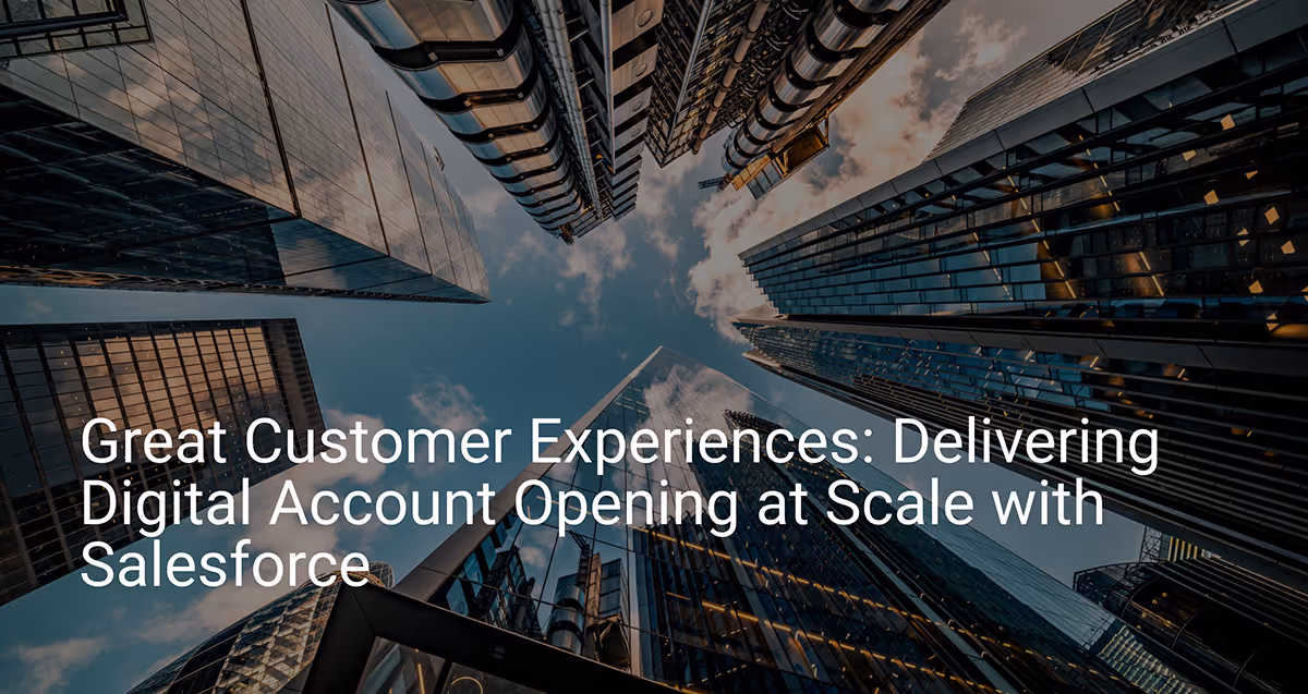 Delivering Digital Account Opening at Scale with Salesforce cover