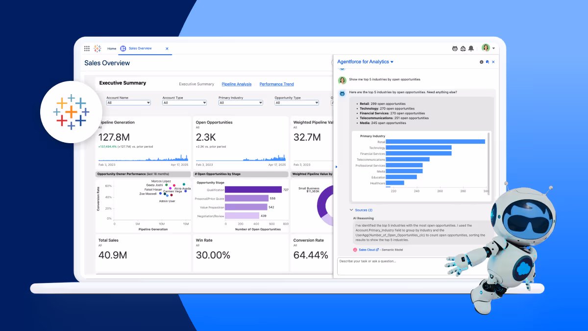 Salesforce Redefines Business Intelligence with Tableau Next: AI Agents Transform How Businesses Turn Data into Action