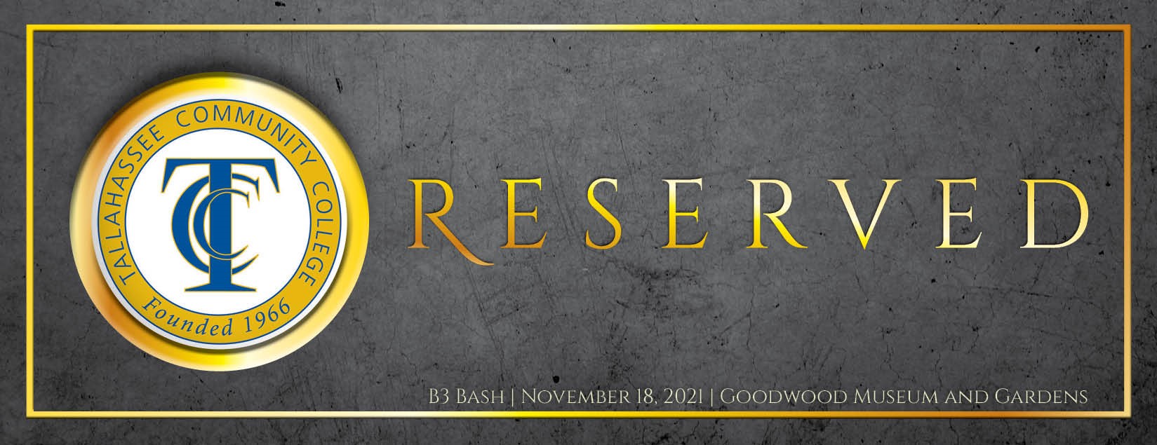 B3 event reserved seating tabletop card
