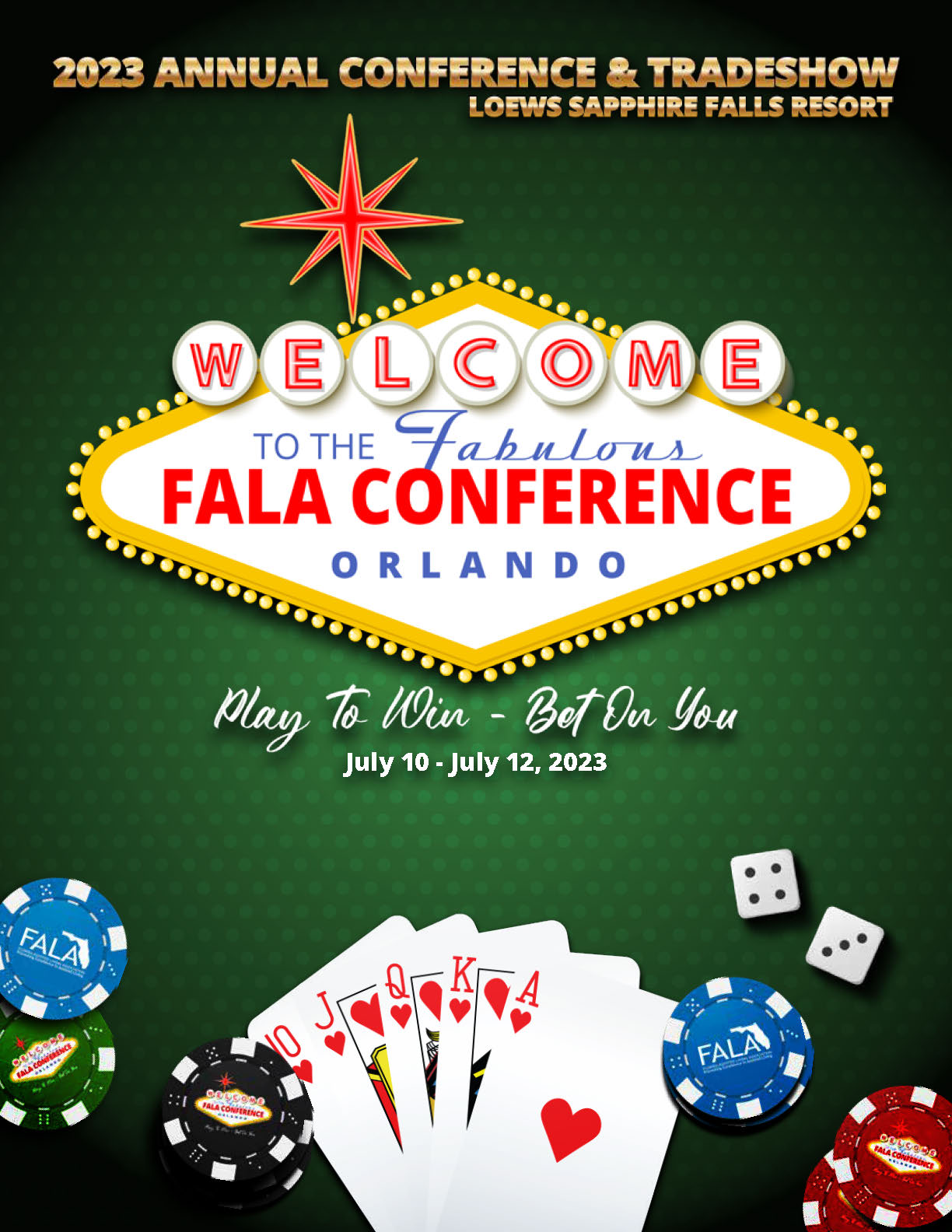 2023 Vegas-style branded conference program cover