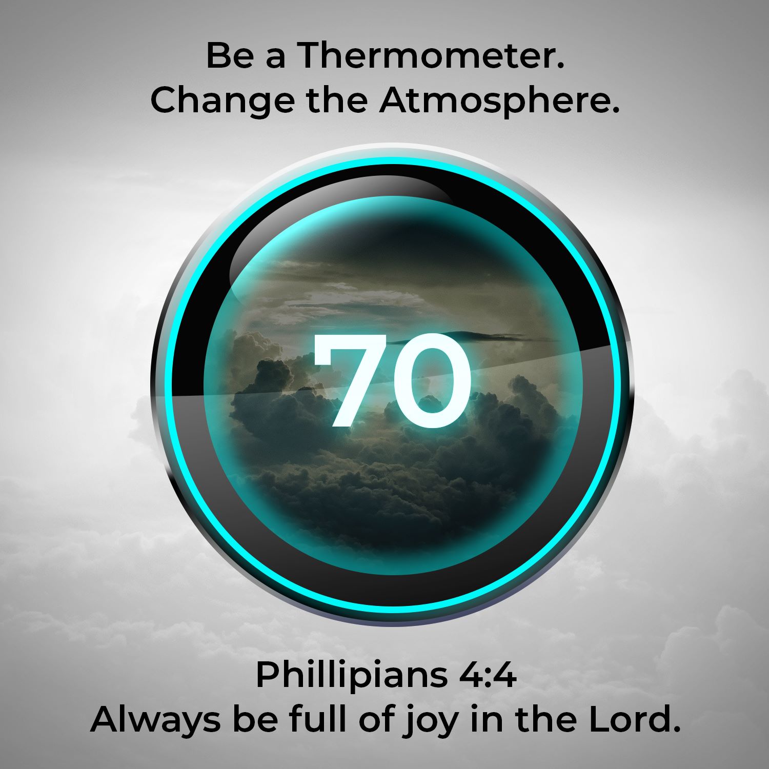 Thermostat with Bible verse