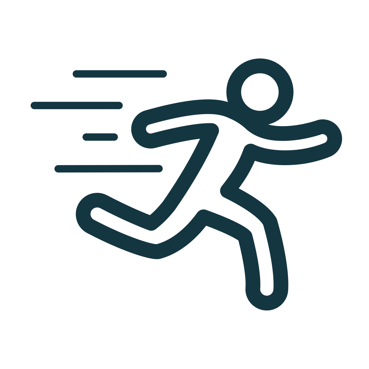 Icon depicting a person running