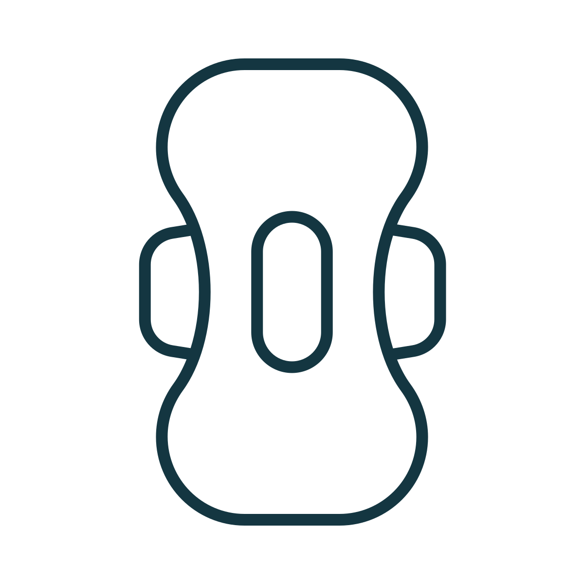 Icon depicting an incontinence pad