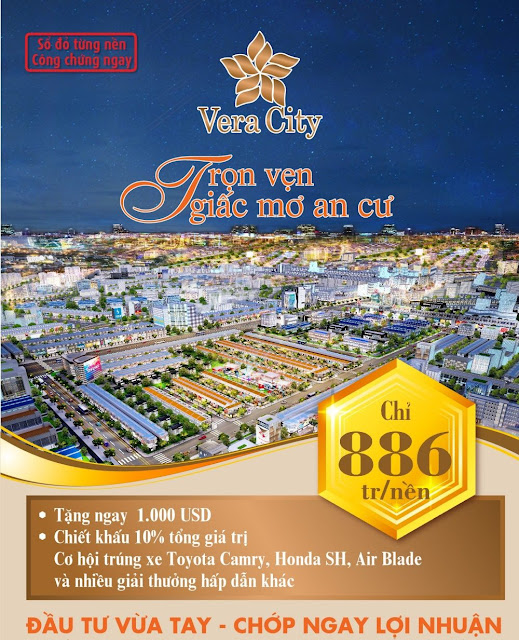 Vera City Đồng Xoài giá bán chỉ từ 886 triệu/nền