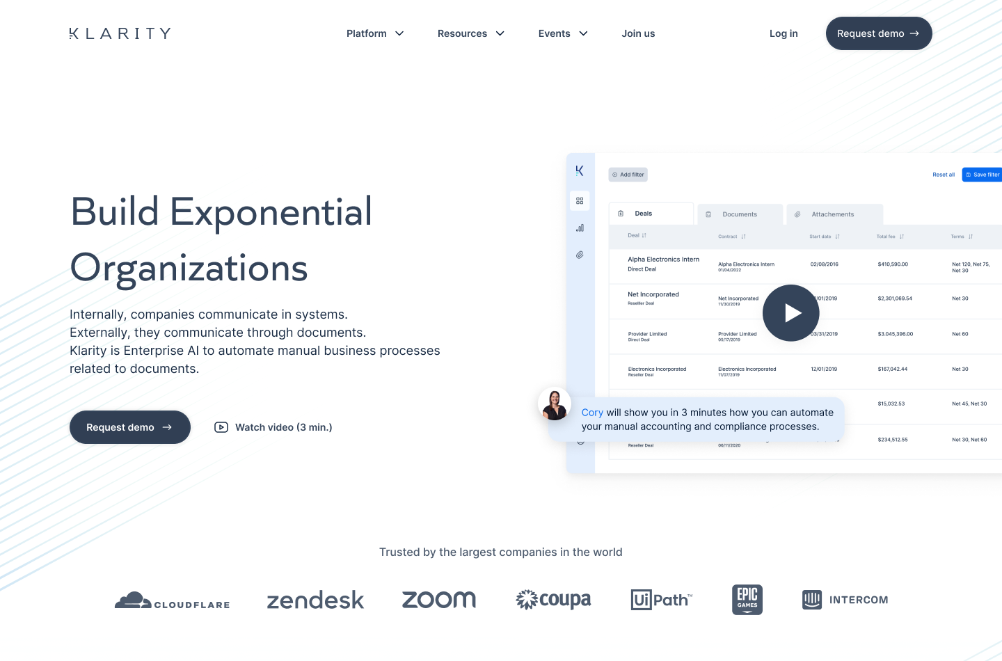Screenshot of Klarity