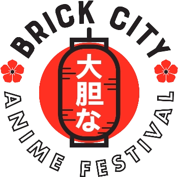 The company logo of BRICK CITY ANIME FESTIVAL. It features a red Japanese style lantern with the word "Bold" written in Japanese. 
