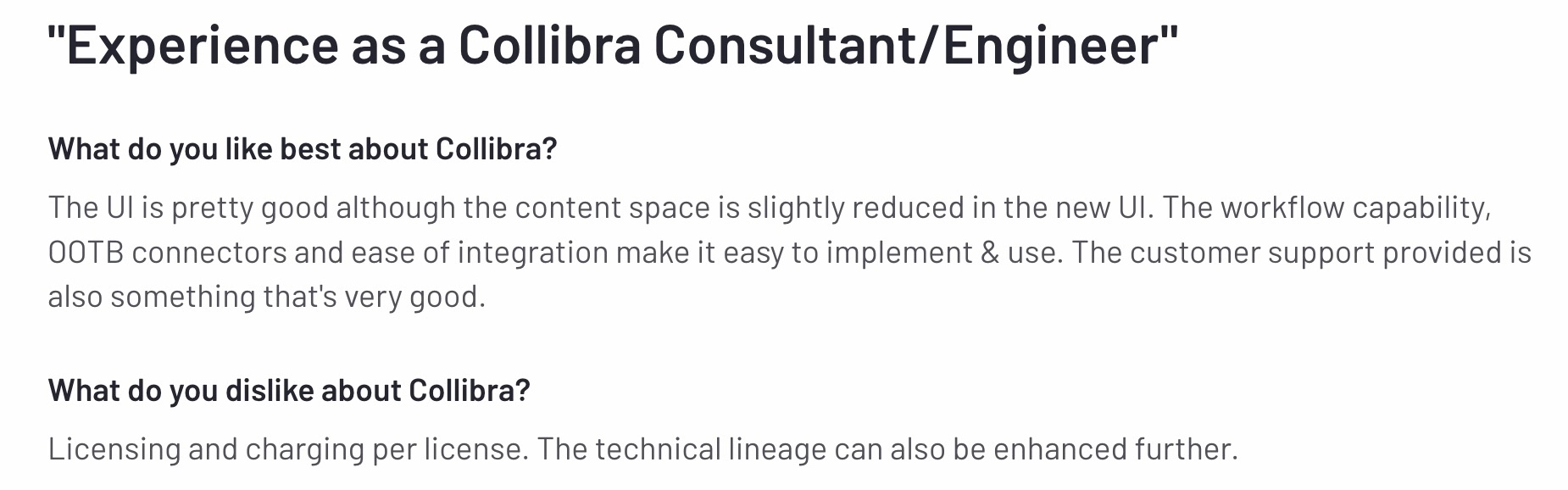 data classification products: Collibra Data Governance g2 review