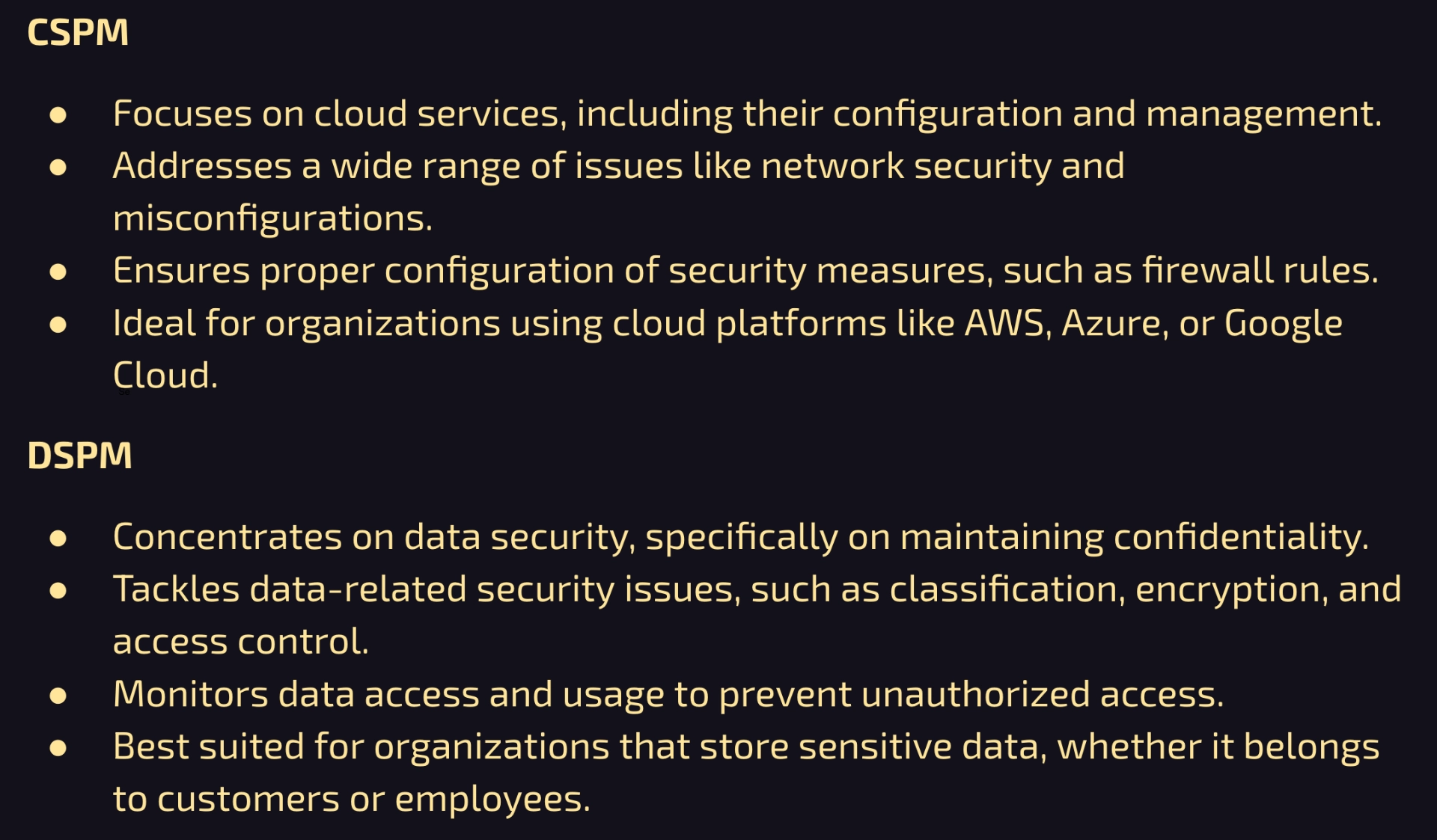 CSPM vs DSPM - Key Differences