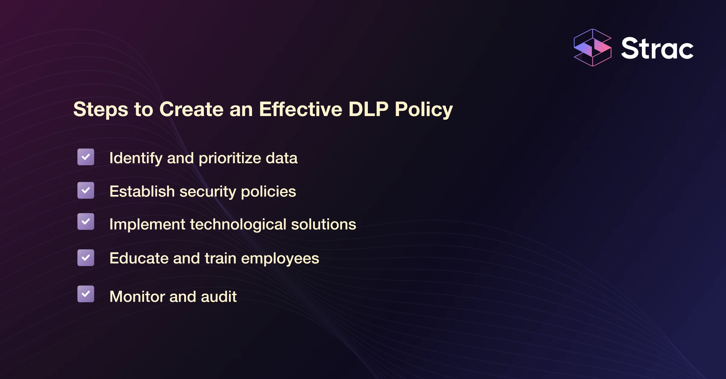 Banner showing Steps to Create an Effective DLP Policy