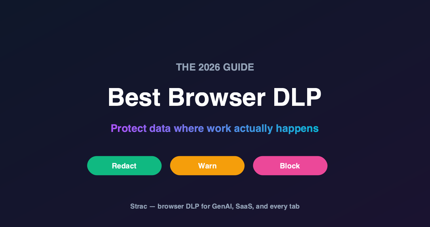 Best Browser DLP Solutions (2026): Extension vs Enterprise Browser