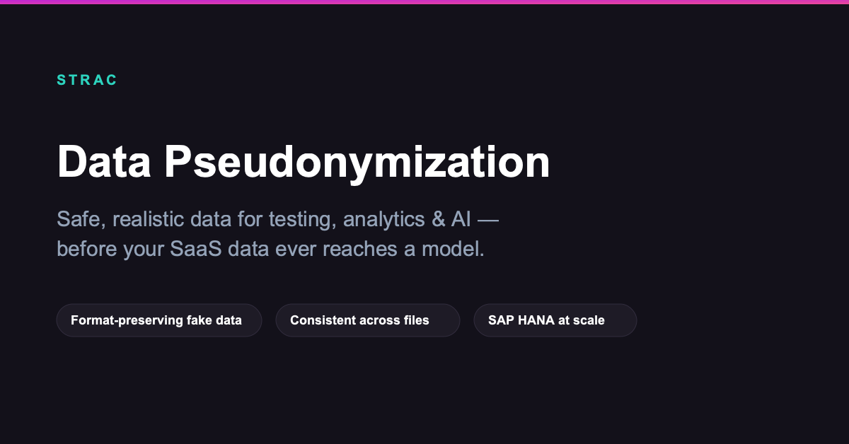 Pseudonymization keeps data realistic and usable