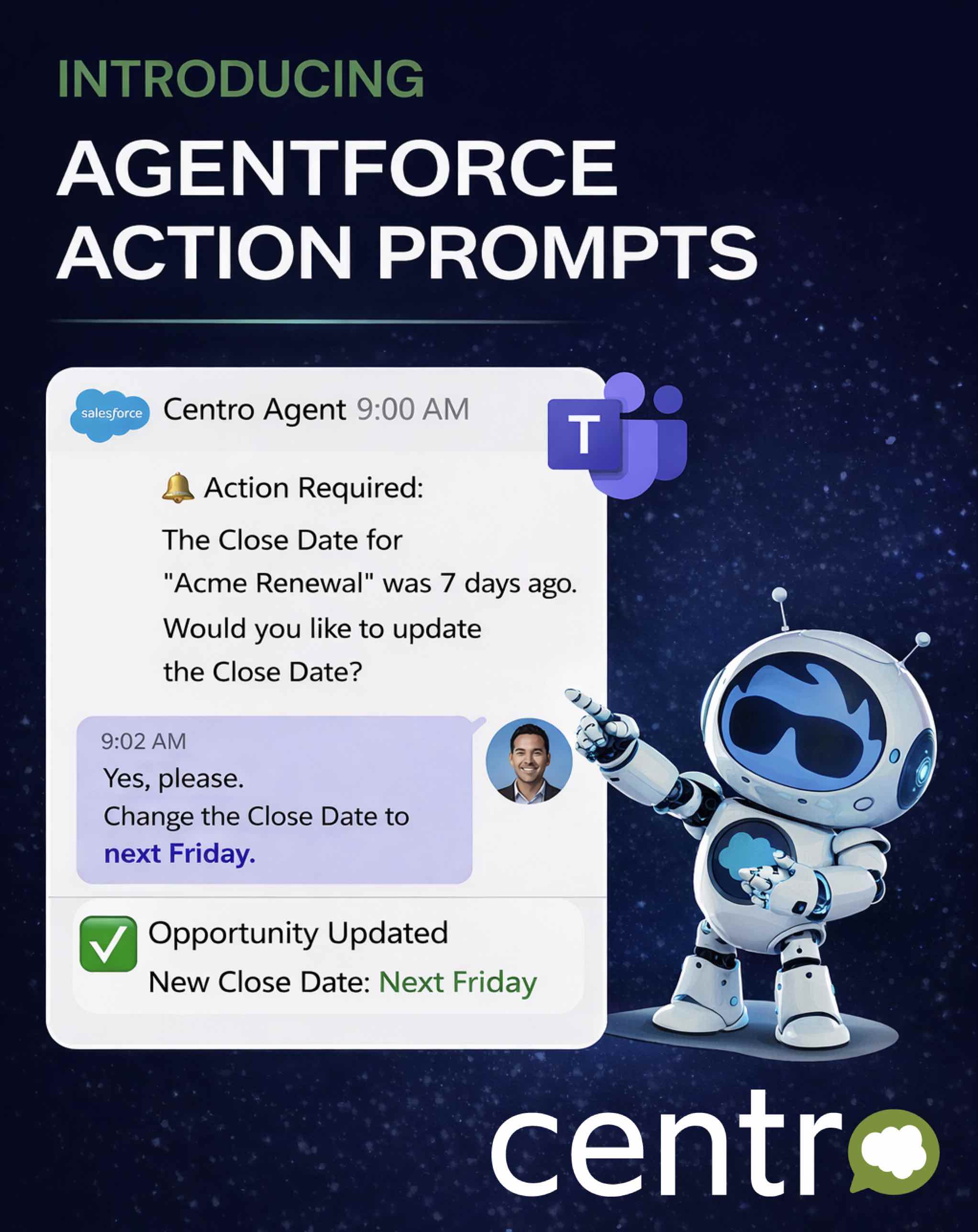 Prompt the Rep, Not the AI: A New Paradigm for Agentforce in Microsoft Teams