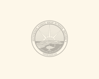 Seal of Jefferson Union High School District with sun rays, mountains, and ocean waves.