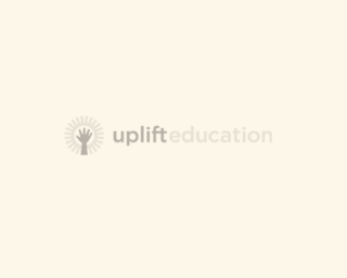 Uplift Education logo with a stylized raised hand inside a sunburst.
