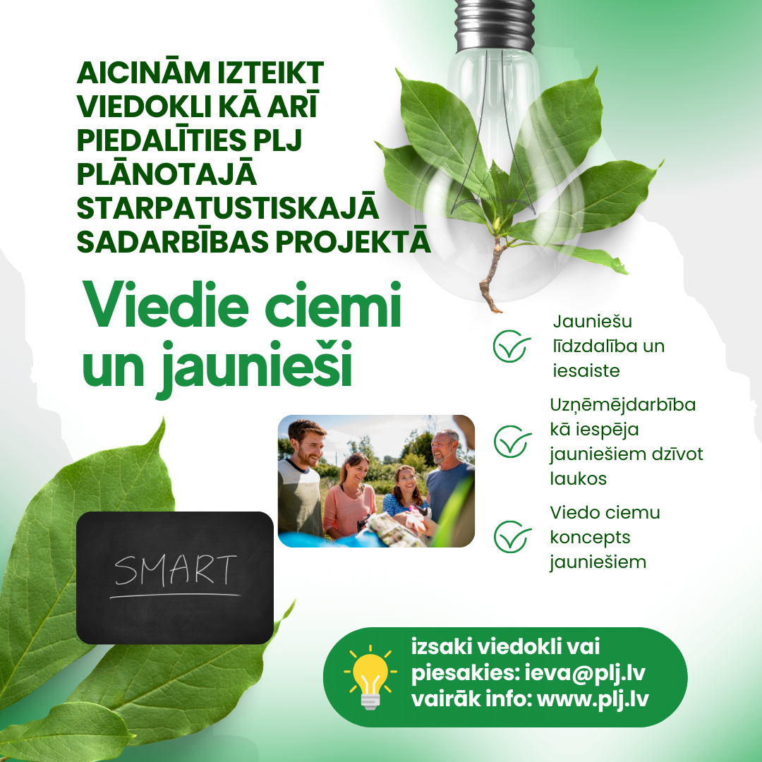 Plānojam jaunu starptautisku projektu par JAUNIEŠIEM un VIEDAJIEM CIEMIEM