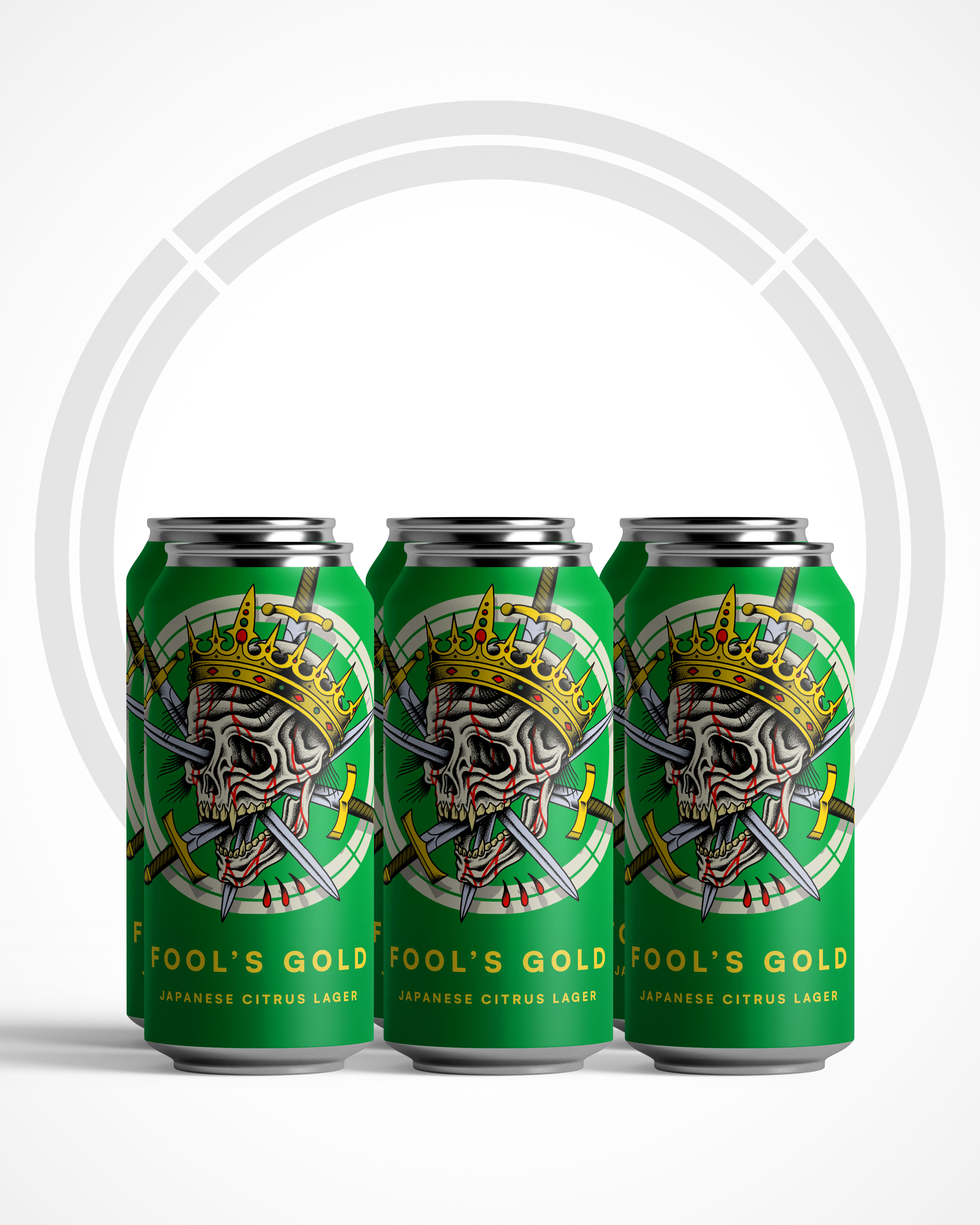 NEW ! Fool's Gold Japanese Citrus Lager 4.8%  -  6 Pack