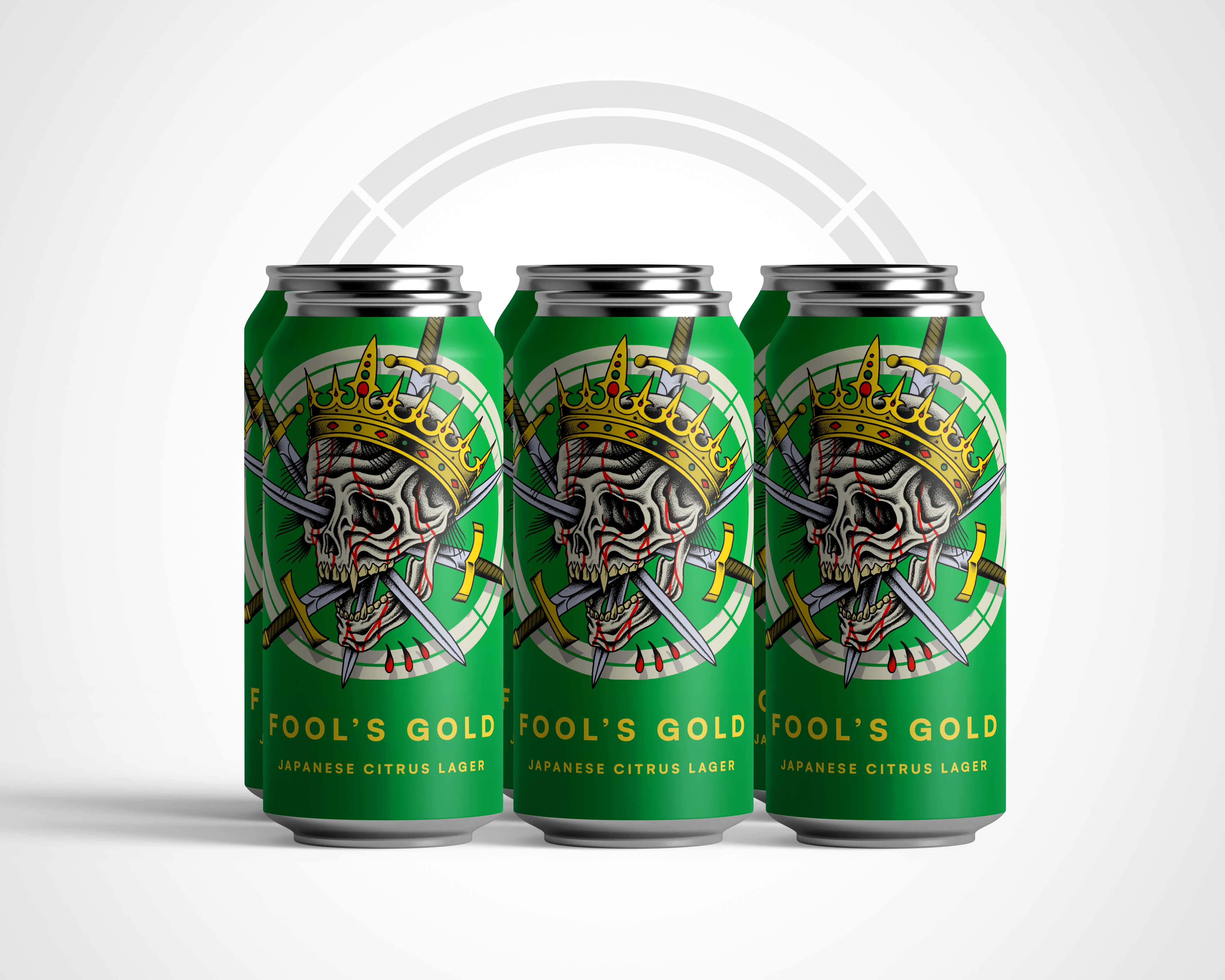 NEW ! Fool's Gold Japanese Citrus Lager 4.8% - 6 Pack