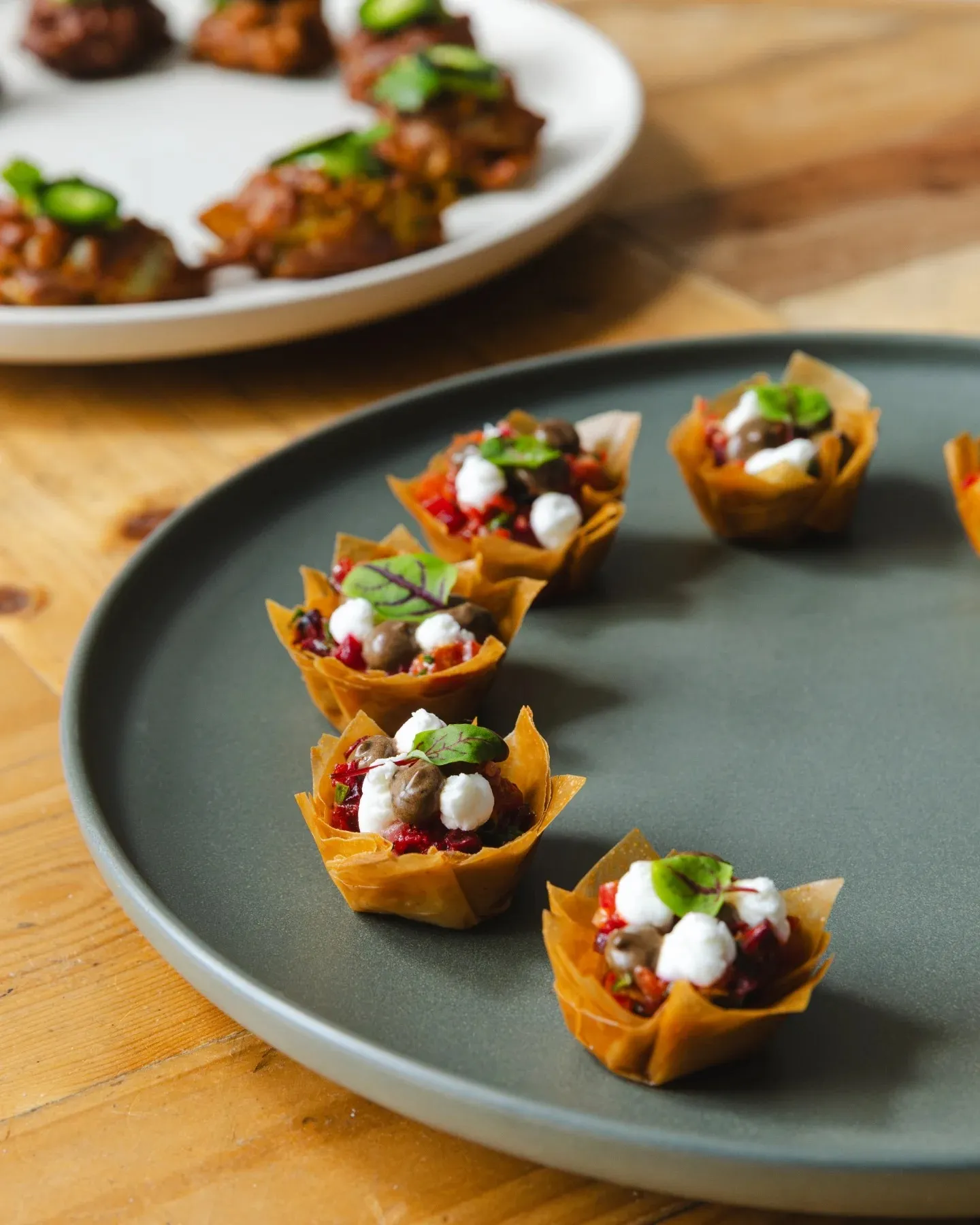 Canapes and bowl food for an office Christmas party
