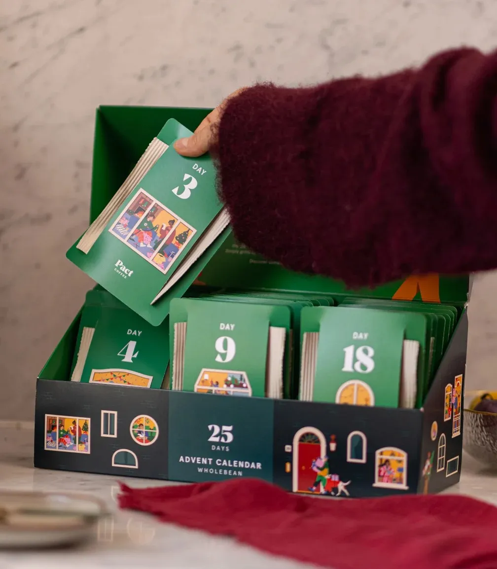 Coffee advent calendar with 25 days of coffee
