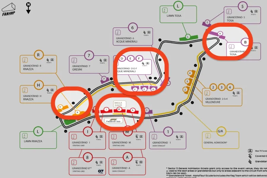 Best grandstands Imola