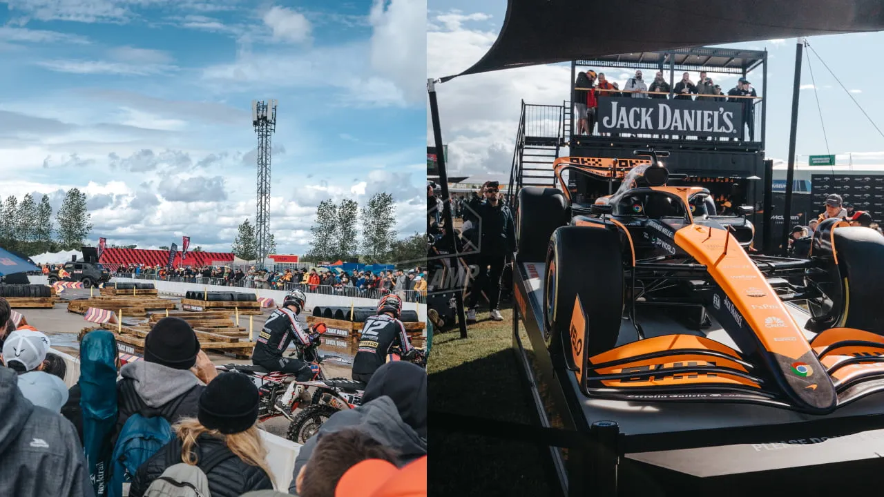 Silverstone Fan Zone Red Bull and McLaren