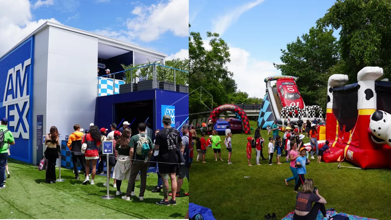 AMEX and Children Fan Zones