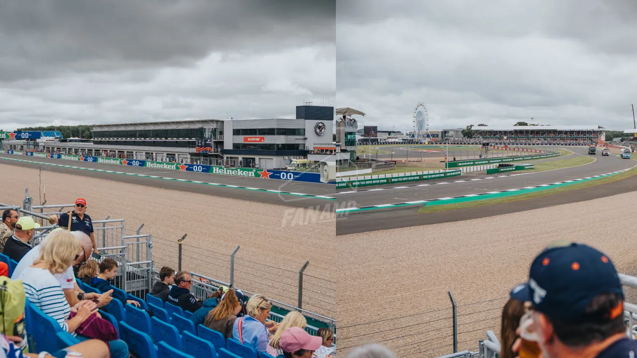 Silverstone Woodcote C Grandstand Row H Seat 39