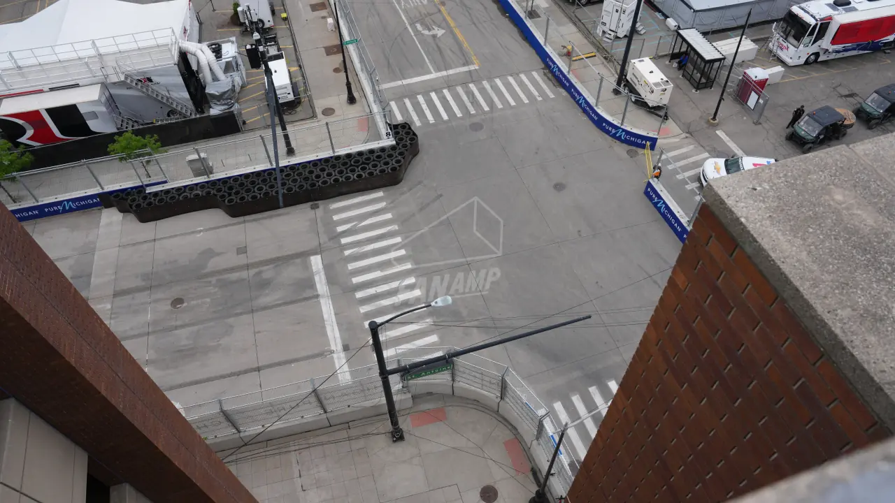 Views of the track from the Port Atwater Garage