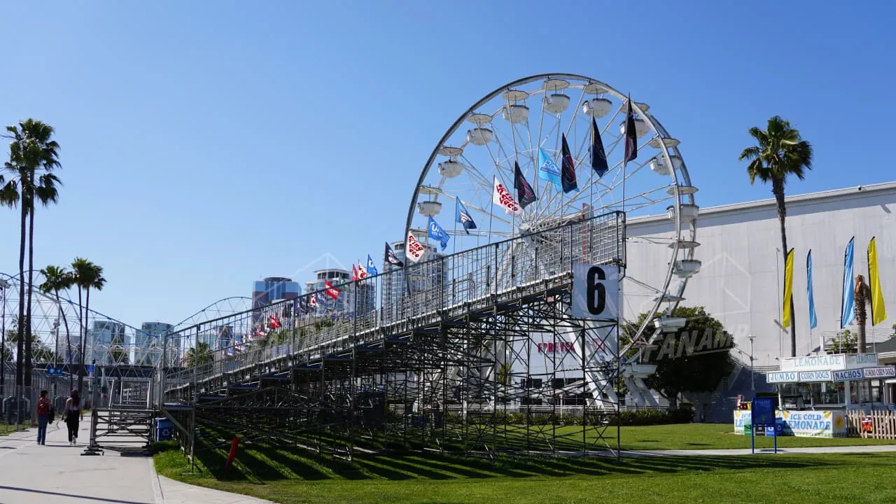 Long Beach Grandstand 6 - Side View with concessions