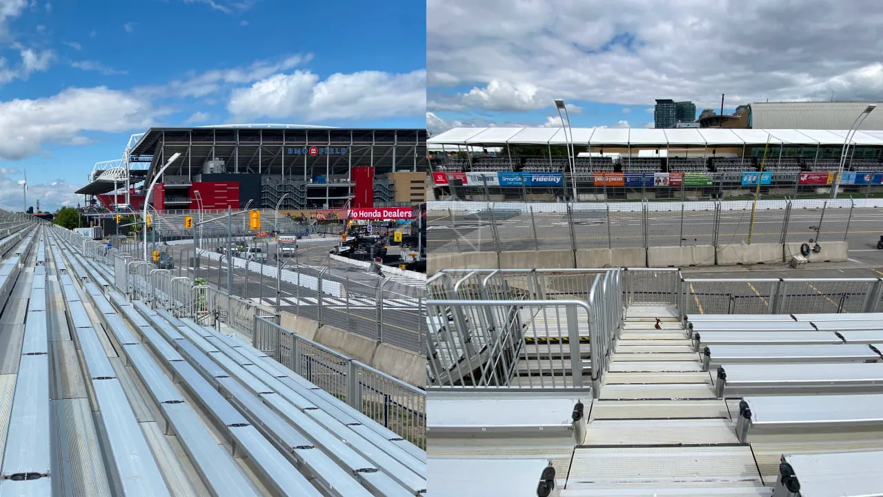 IndyCar Toronto Turn 11 Grandstand E - O Silver - Section N Row 10