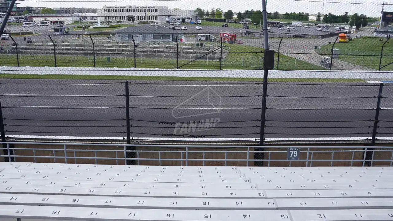 View of the track from Grandstand E