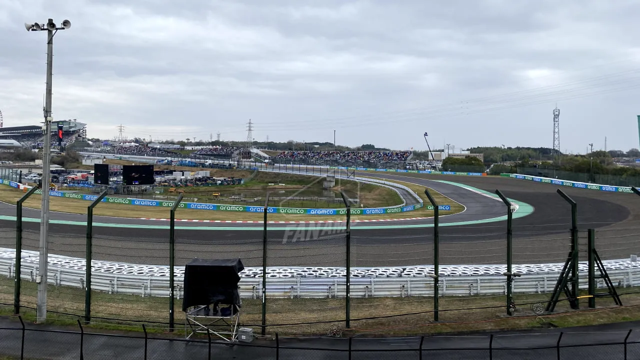 View from C Grandstand - Turn 1 exit