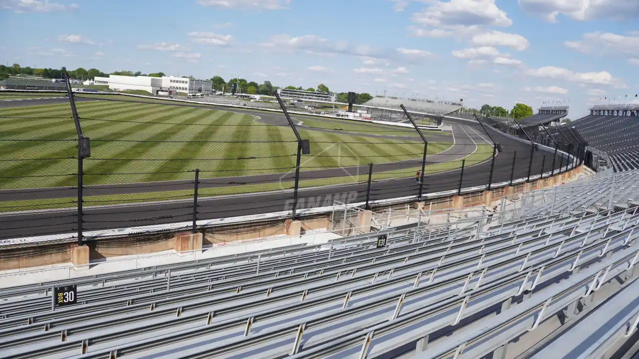 View of the track from the Southwest Vista Grandstand