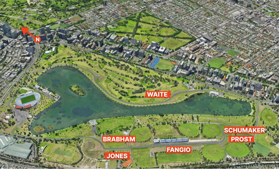 The Albert Park track map