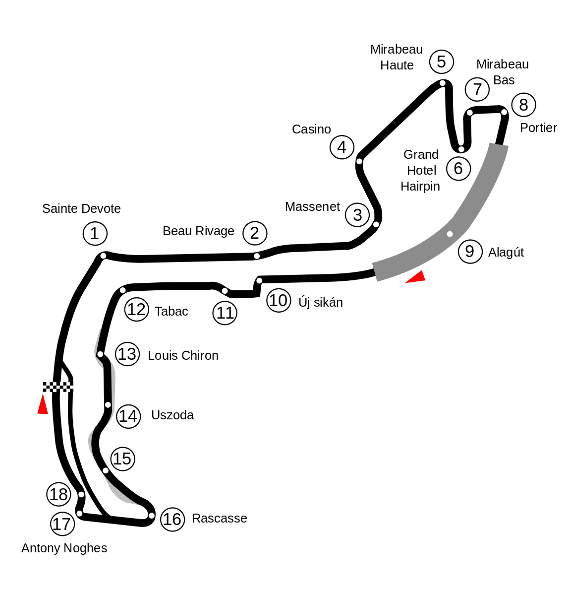 Monaco Grand Prix map