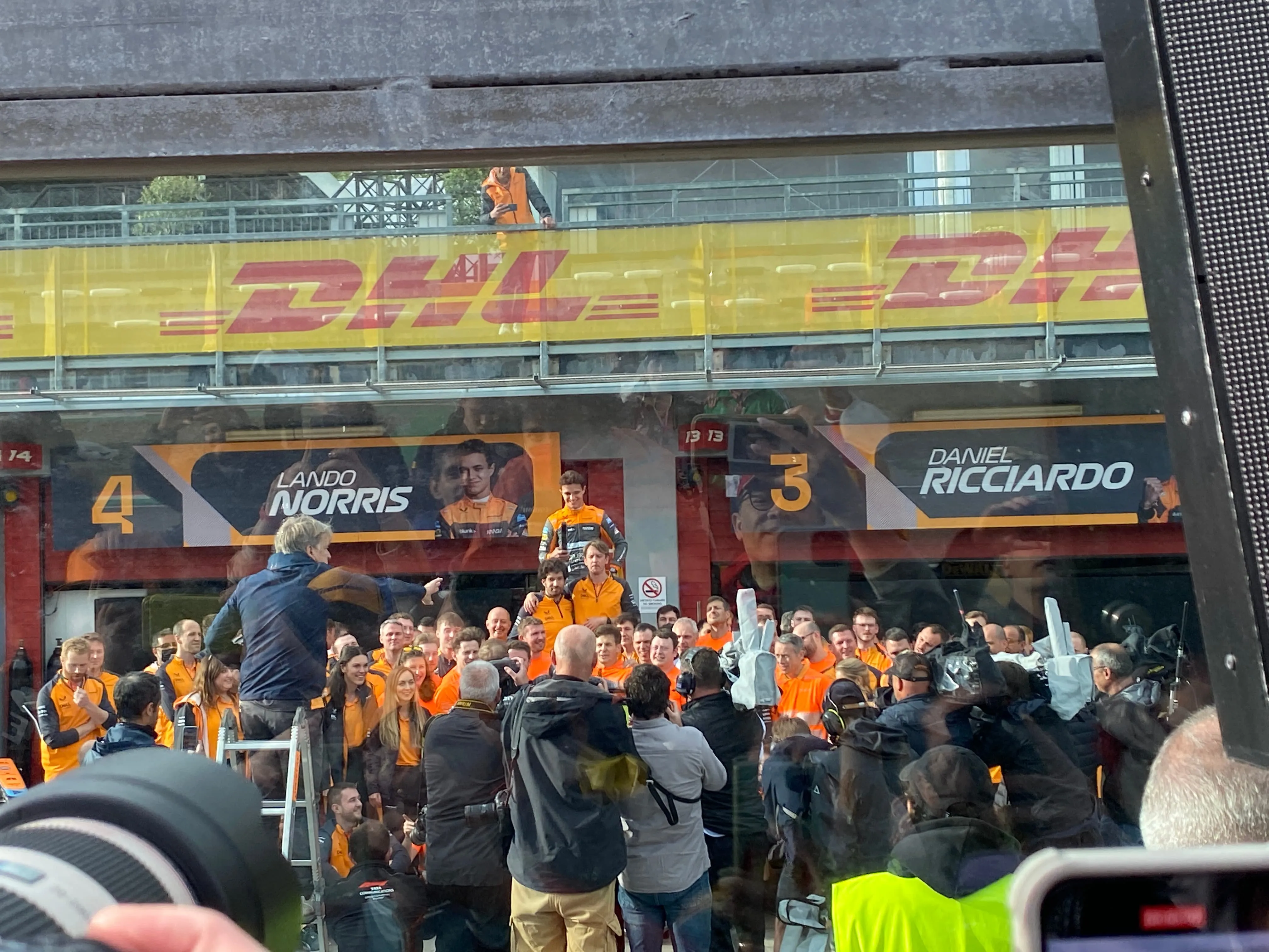 McLaren celebration imola