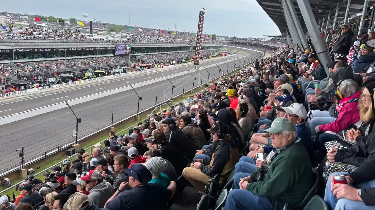 Main Grandstand view at the Indy 500