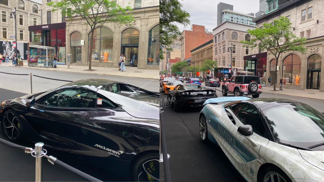 Luxury Cars lining Peel Street