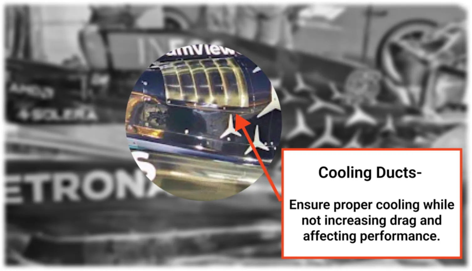 Mercedes cooling ducts