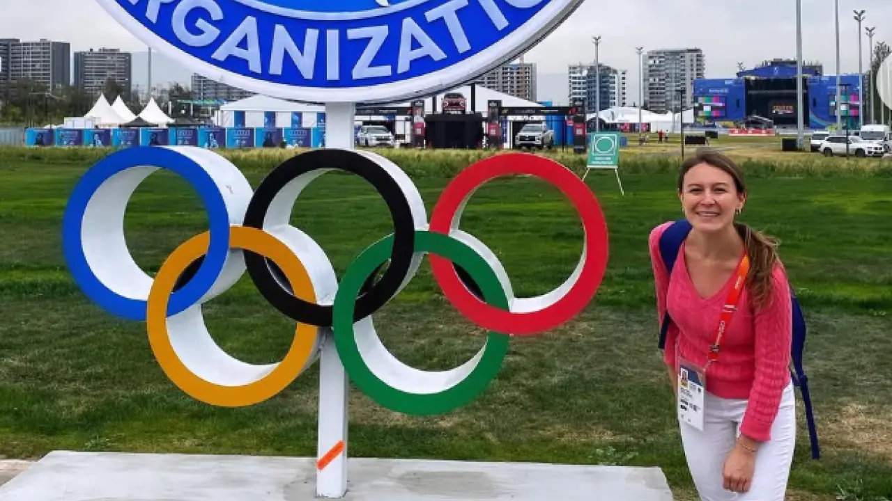 Stephanie working at the Olympics