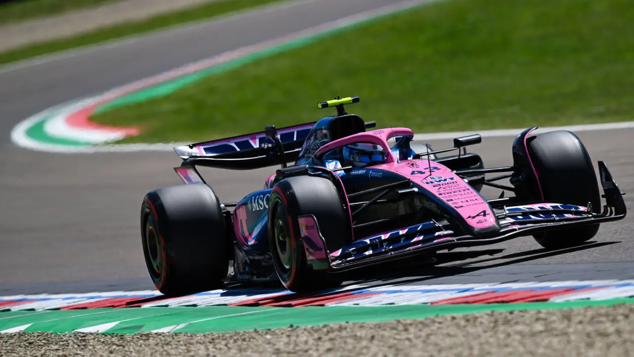 Franco Colapinto during Friday practice in Imola