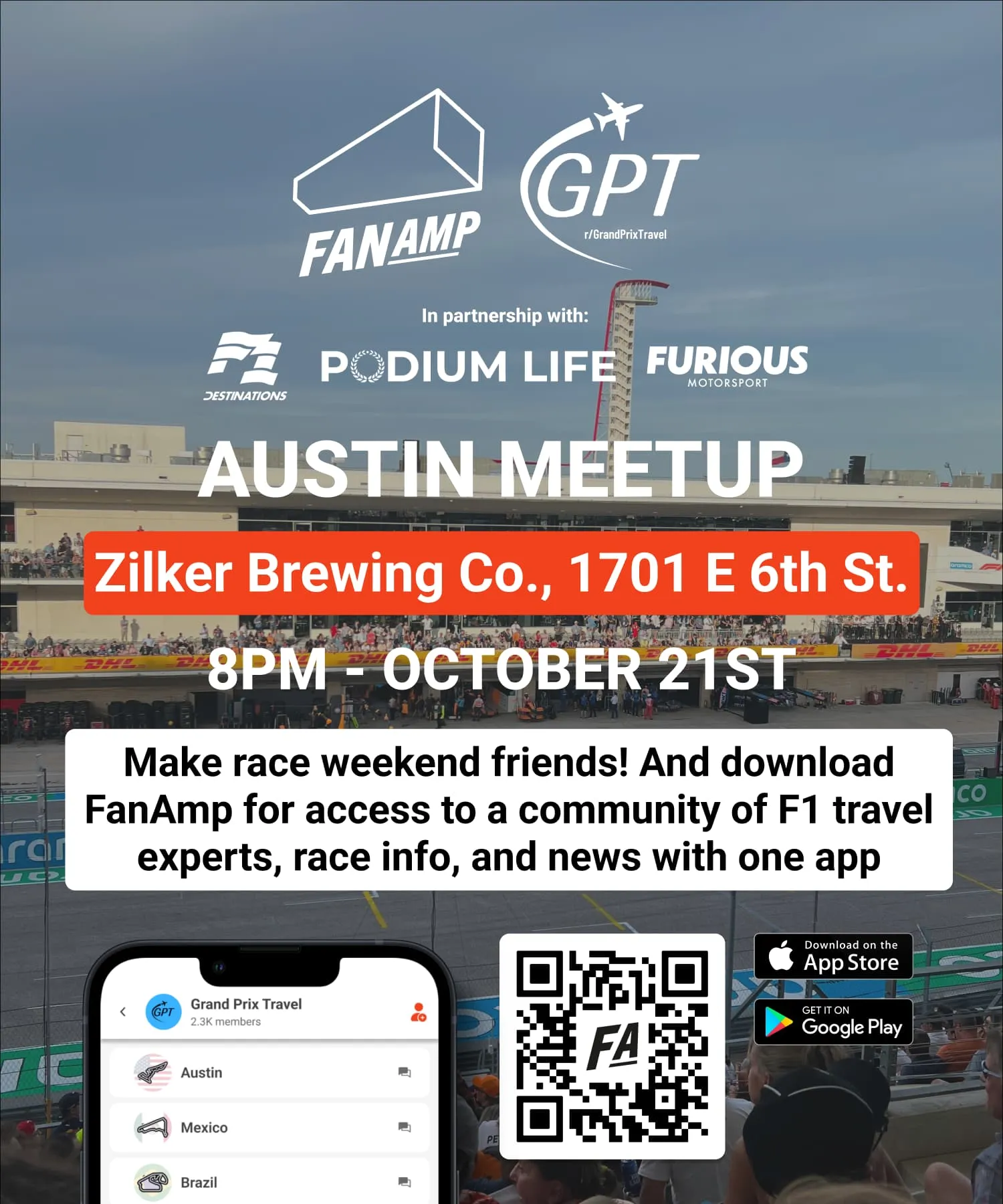 The Austin meetup flyer