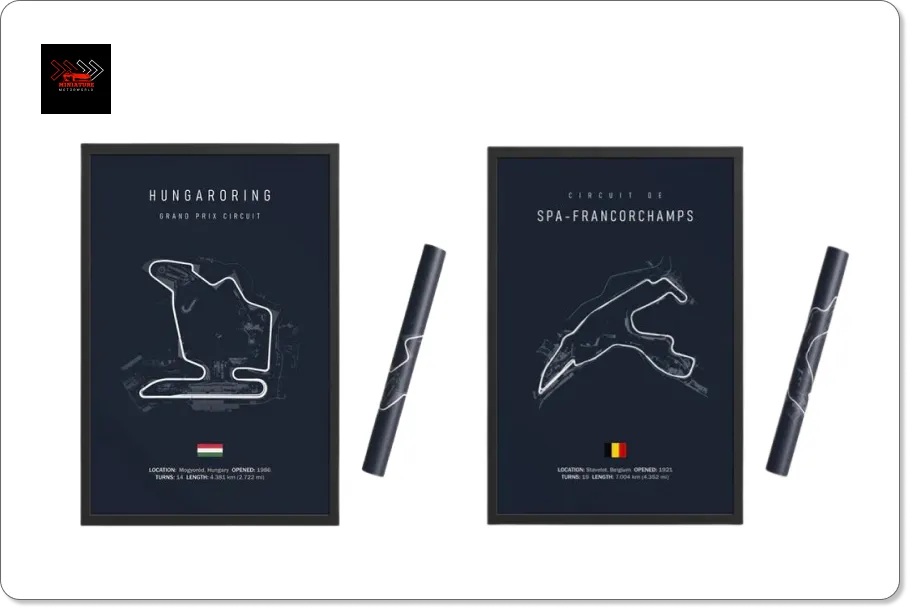Hungary and Belgium track posters