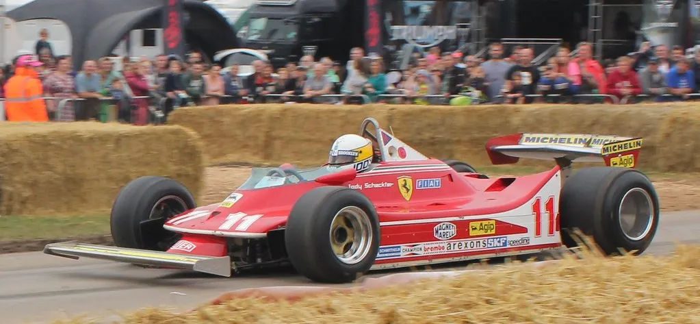 Jody Scheckter in his F1 Ferrari Car
